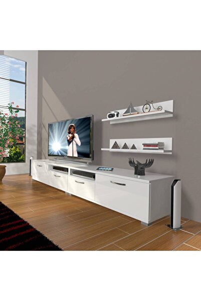 Decoraktiv Eko 220r Mdf Tv Ünitesi Tv Sehpası - Parlak Beyaz
