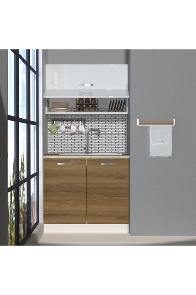 Decoraktiv Mini 90y Mdf Hazır Mutfak Dolabı - Pera - Beyaz