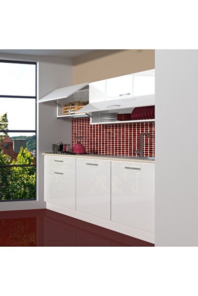 Decoraktiv Style 160 Mdf Hazır Mutfak Dolabı - Parlak Beyaz