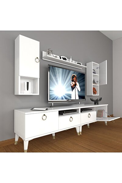 Decoraktiv Eko 5220da Mdf Gold Tv Ünitesi Tv Sehpası - Parlak Beyaz