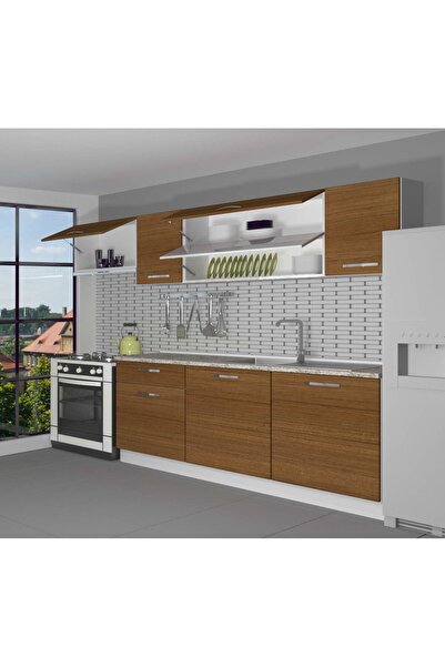 Decoraktiv Ekol 240 Mdf Hazır Mutfak Dolabı - Naturel Ceviz
