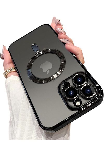 AWH Case for iPhone 14 Pro Max with Camera Lens Protector, MagSafe, Anti-Scratch, Shockproof, Black