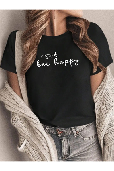 HOFFNUNG Unisex Βαμβακερό μπλουζάκι με λαιμόκοψη ποδηλάτου σε μεγάλο μέγεθος
