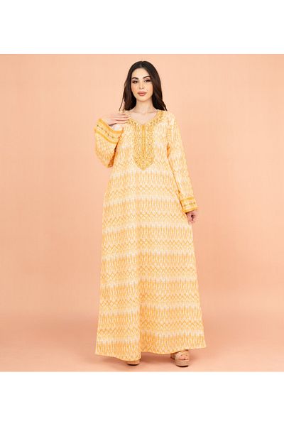 IKKXA Modern Embroidered Jalabiya