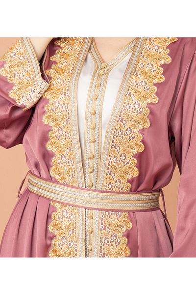 IKKXA Belted Elegant 2-Piece Kaftan