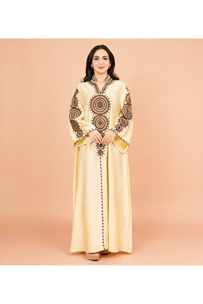 IKKXA جلابية مطرزة سادة