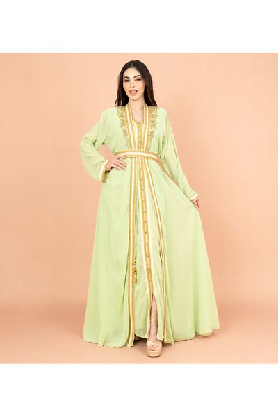 IKKXA Belted Elegant 2-Piece Kaftan