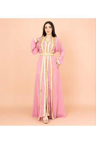 IKKXA Belted Elegant 2-Piece Kaftan