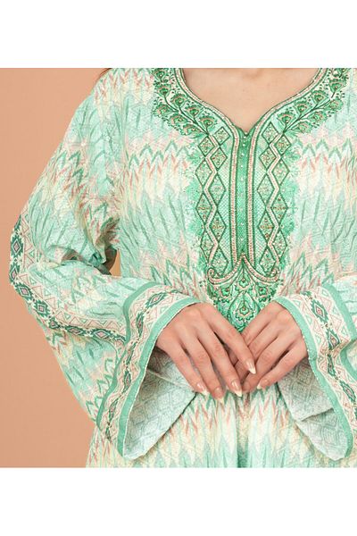 IKKXA Modern Embroidered Jalabiya