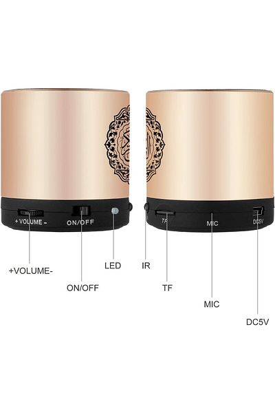 AWH Quran Speaker – Bluetooth, Remote, Quran Cube Makkah MP3, FM Radio, 8GB SD, Hajj Gift.