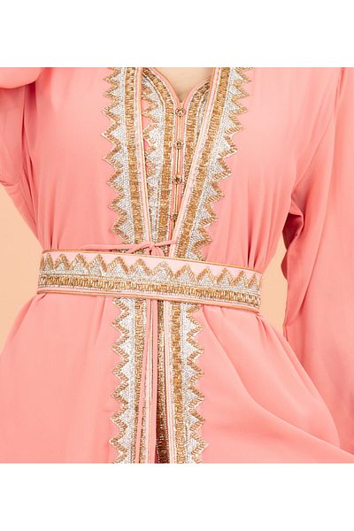 IKKXA Belted Elegant 2-Piece Kaftan