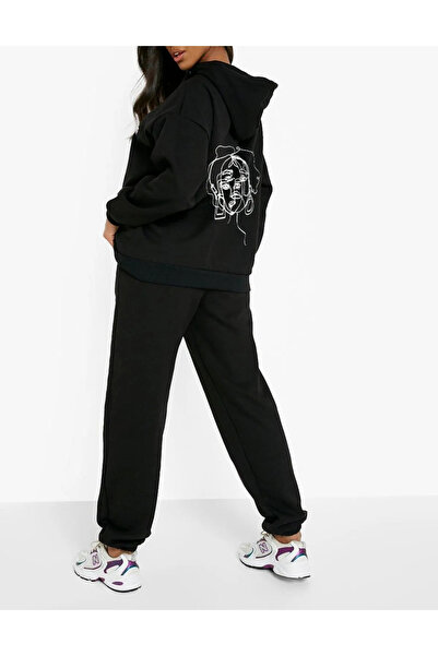 Frisson Set de trening gri cu imprimeu facial