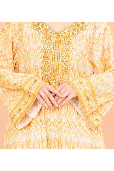 IKKXA Modern Embroidered Jalabiya