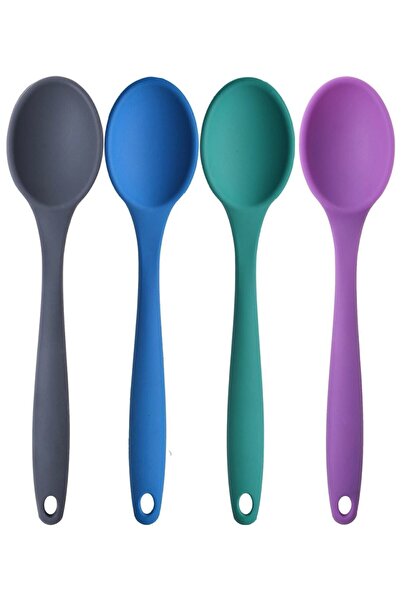 Atlas Mutfak طقم ملاعق سيليكون غير قابلة للالتصاق مقاس كبير 4 قطع – ملعقة سيل...