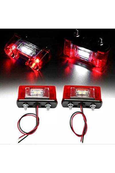 AHMET OTOMOTİV (2 ADET) Ledli Plaka Lambası Universal 12v-24v Takım Sağ Sol