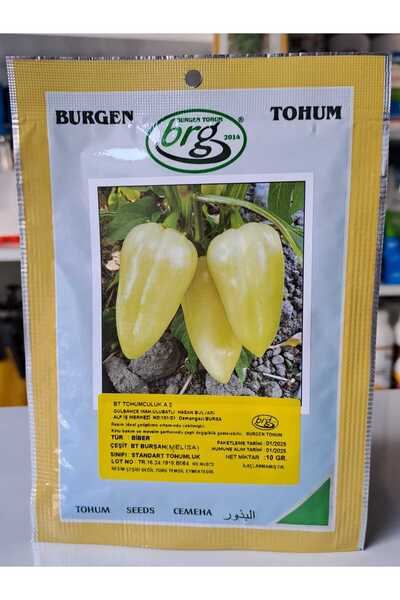 Bursa Tohumculuk Melisa Tatlı Sarı Kapya Biber Tohumu 10gr.