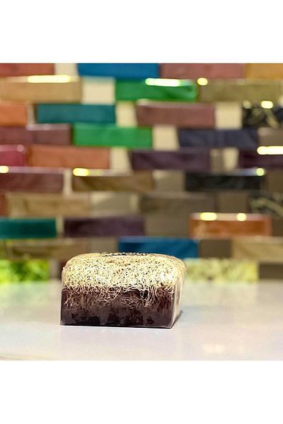 SABUNCU BABA Natural Pumpkin Fiber Lavender Soap
