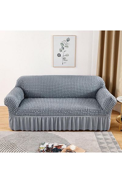 sharpdo 4-Piece Couch Sofa Cover with Skirt, Durable Washable High Elastic Stretchable