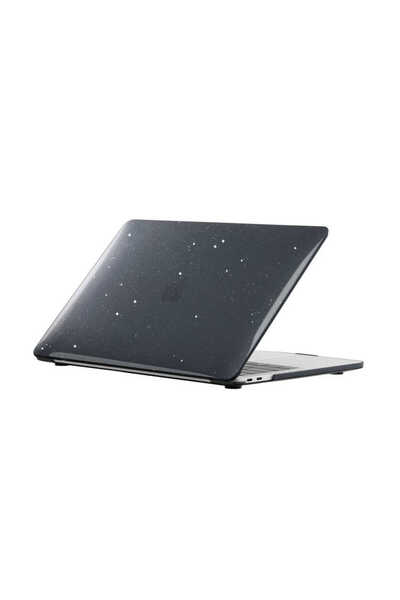 UnDePlus Apple Macbook Air 13.3inç M1 A2337 A2179 A1932 Uyumlu Kılıf Simli Ön Arka Kapak