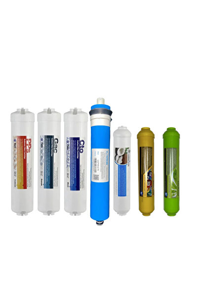 AQUA BELLA Kapalı Kasa Su Arıtma Cihazı 7 Li Inline Filtresi Seti 11 Aşamalı