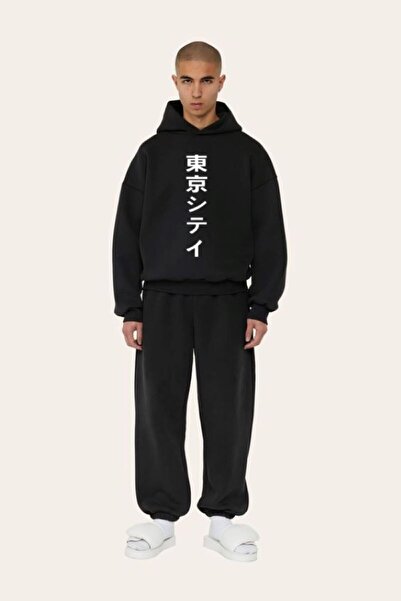HOFFNUNG sweatshirt oversize printed black
