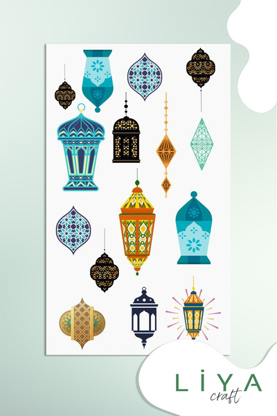 LiyaCraft Set naljepnica sa temom Ramazana Motiv Ramazana