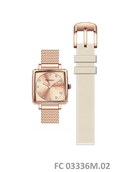 Ferrucci Çift Kordon Kadın Kol Saati Set