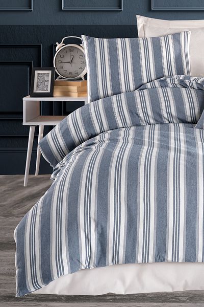 Eponj Home Σετ Παπλωματοθήκης Μονό Soft Line Sport ριγέ