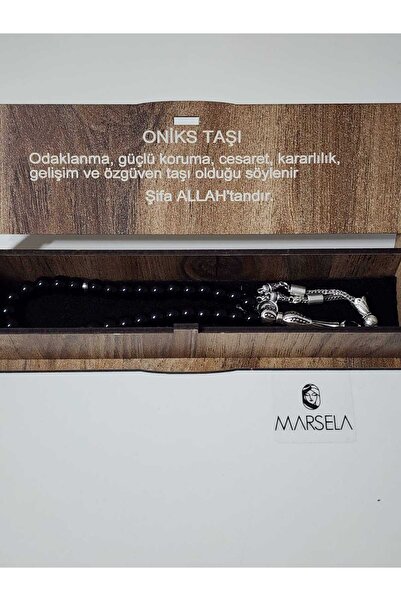 MORMAVİ سبحة صلاة من حجر العقيق الطبيعي 33 قطعة