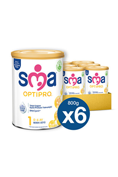 SMA 1 Optipro Probiyotik Bebek Sütü 800 gr X 6 Adet