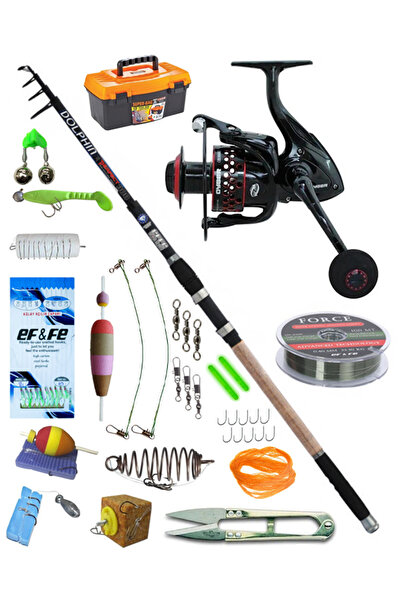 SAFARİ AV BAYİ SBS Profesyonel Deniz ve Göl Teleskopik Olta Seti - Yüksek Kalite 3.50m Uzunluğunda Olta Tam Takım