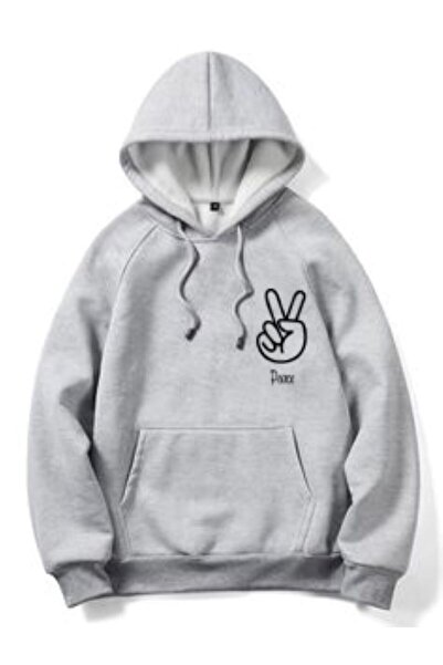 HOFFNUNG Hanorac unisex supradimensionat din bumbac, casual, este o piesă deo...