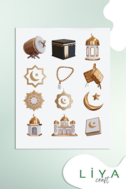 LiyaCraft Set naljepnica sa temom Ramazana i Kabe