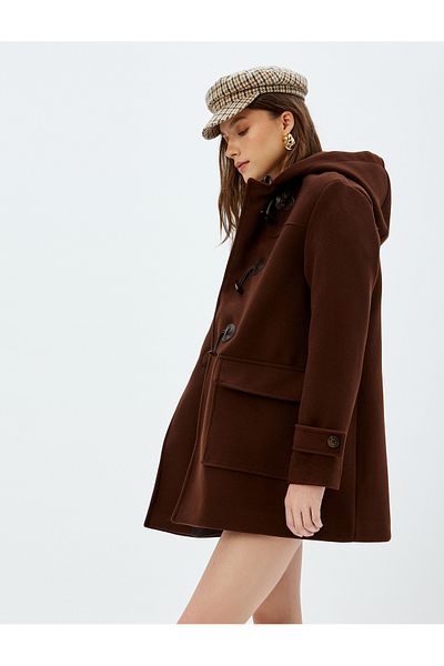 Koton Hnědý dámský kabát - model 5Wak00331Ew