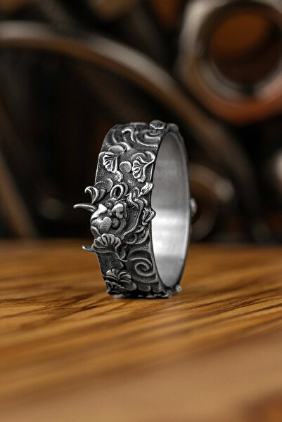 Pangea 925 Silver Oni Maskesi Mitolojik 925 Ayar Gümüş Yüzük