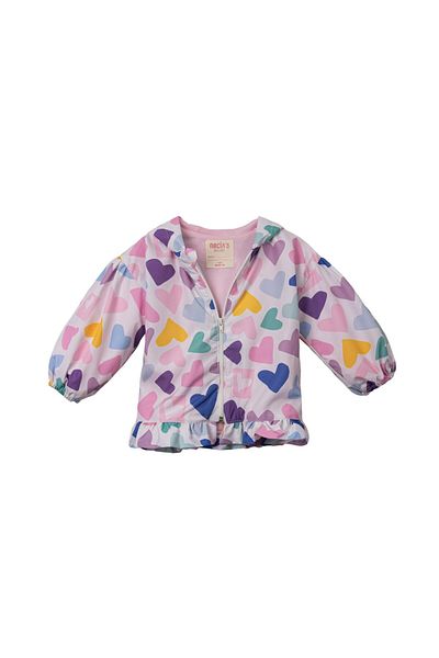 Ege Bebek Set de blugi evazați sezonieri pentru fetiță 2-3-4-5 ani cu haină de ploaie florală