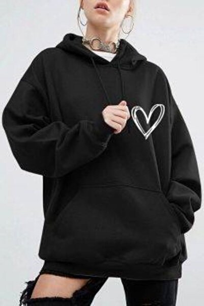 HOFFNUNG sweatshirt oversize printed black