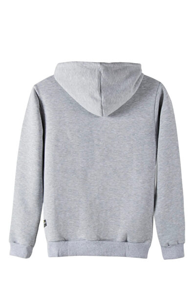 HOFFNUNG Unisex Hooded Front Butterfly Printed Slim Fit Kangaroo Pocket Sweatshirt