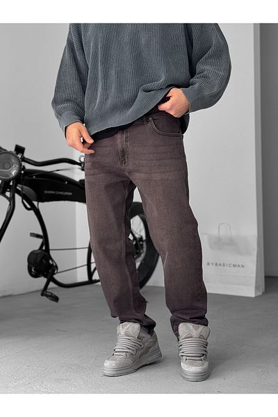 BYBASICMAN Brown Relaxed Fit Lycra Trousers Ke-675/669/680