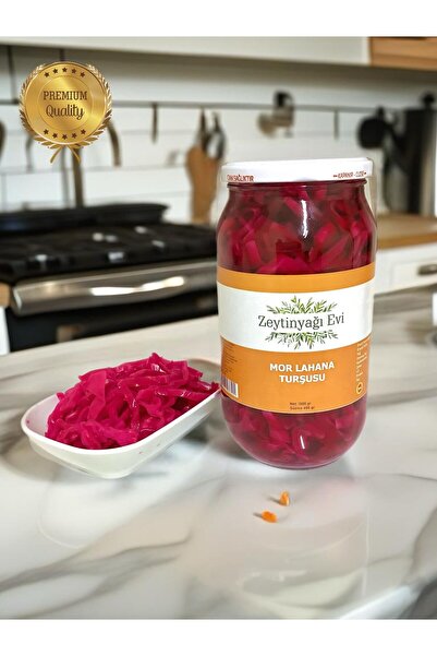 Zeytinyağı Evi Mor Lahana Turşusu 1000 GRAM Cam Kavanoz