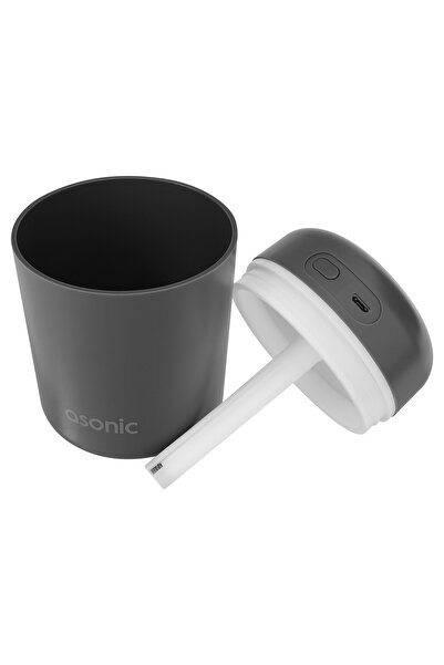 Asonic Hn22 Matte Gri 2W 300Ml Kapasiteli 4 Saat Çalışabilir Rgb Mini Oda Nemlendirici