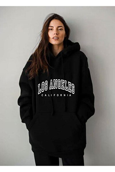 HOFFNUNG sweatshirt printed oversize black cotton