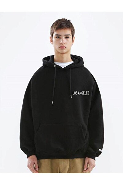 HOFFNUNG Swea tricou negru cu imprimeu supradimensionat