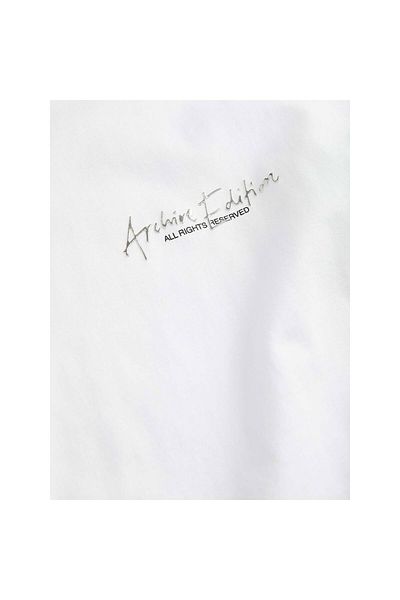 Jack & Jones Ανδρικό λευκό μπλουζάκι Chrome Silver Print ( 12273211 -BW)