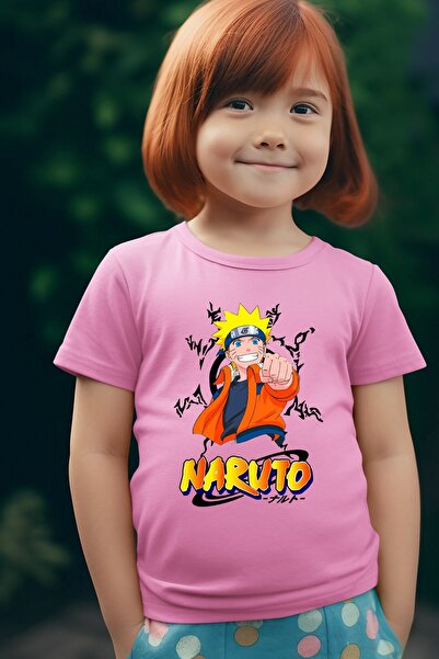oneagılyazı تي شيرت كبير الحجم مطبوع عليه ناروتو للأطفال