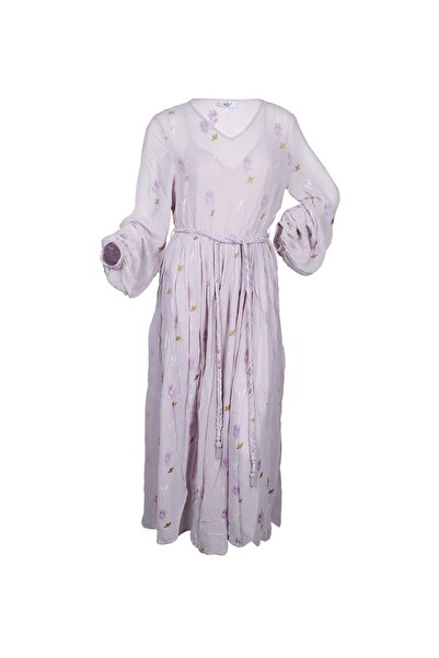 Mishkat فستان جورجيت فيسكوز لافندر - مقاس M