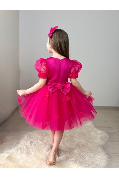 Gulsagg KABARIK TÜL BEDENİ PAMUK SATEN ÇOCUK ABİYE KOSTÜM