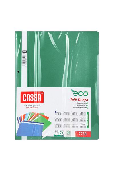 Cassa ملف سلكي بلاستيكي أخضر - عبوة واحدة تحتوي على 50 قطعة