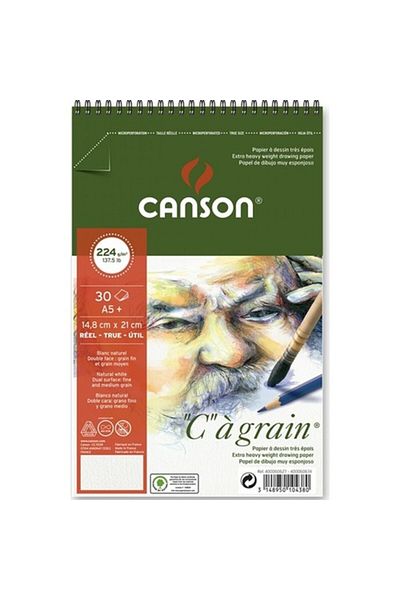 Canson Cagrain A5 224Gr - 30 Sheets Spiral Sketch Block