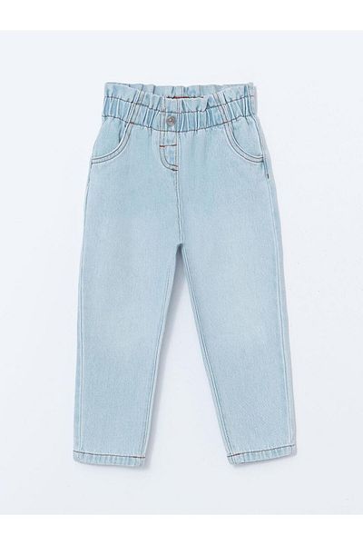 LC Waikiki Blue Elastic Waist Girls' Jeans